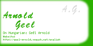 arnold geel business card